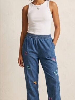 Recollections Blue Elastic-Waist Denim Skirt